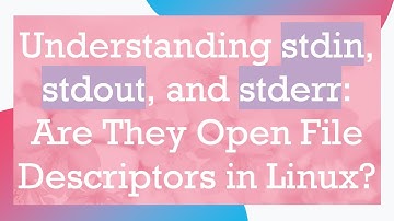 Understanding stdin, stdout, and stderr: Are They Open File Descriptors in Linux?