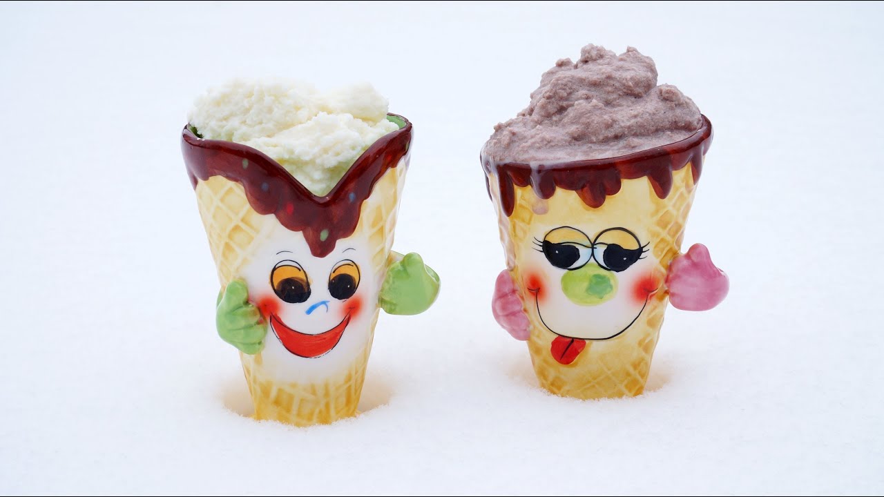 Quick and easy snow ice cream - only two ingredients