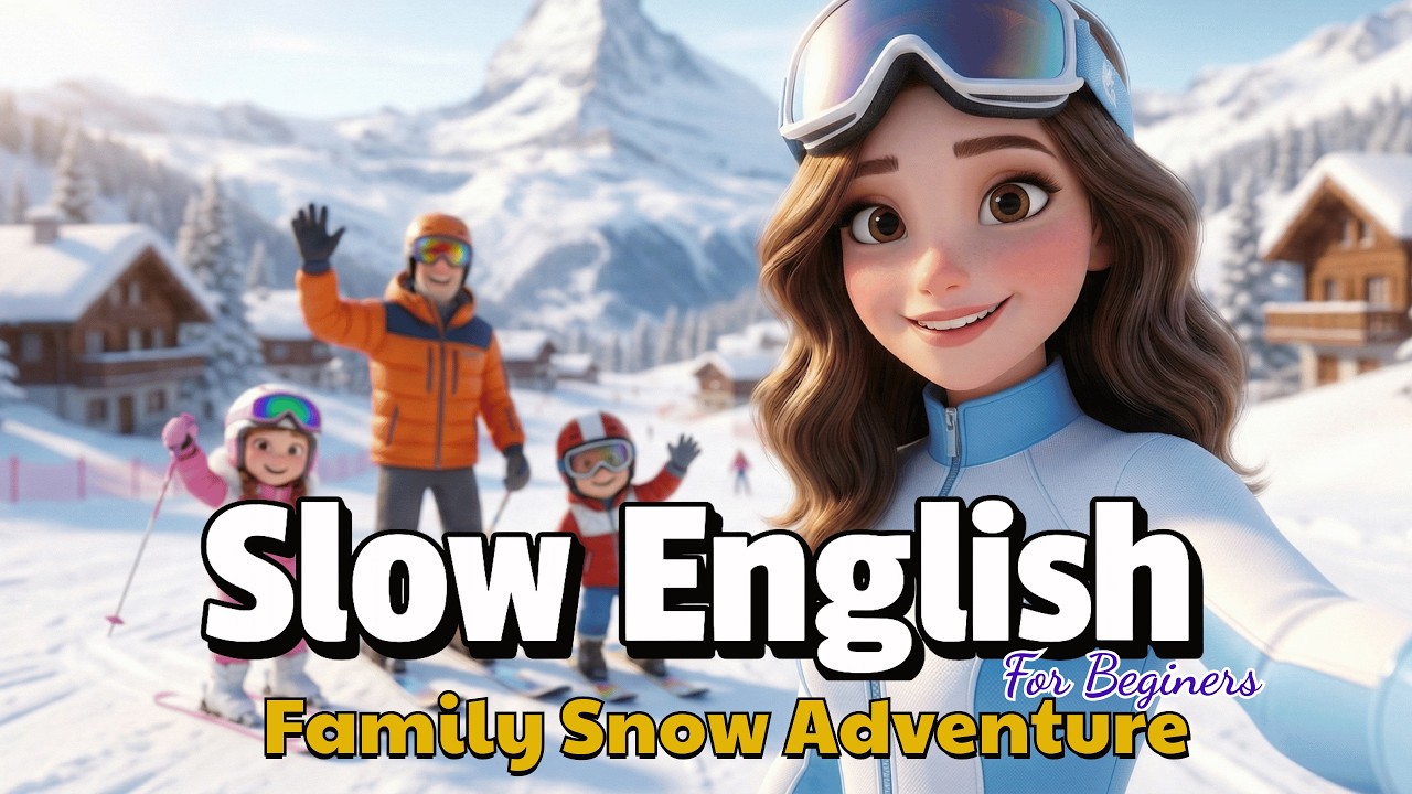 Family Snow Adventure in Switzerland || Easy English Listening Story for Beginners (A2 Level)