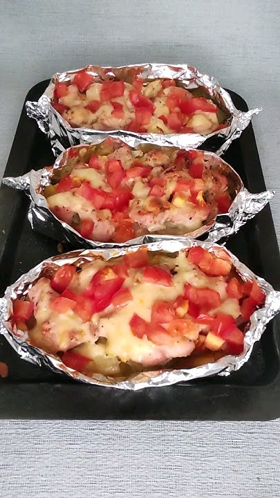 Делаю лодочки из фольги и готовлю вкусный ужин в духовке - YouTube