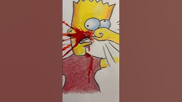 Simpsons. Lisa knocks Bart’s teeth out. #simpsonsshorts #artist #art #artdaily #simpsons #art