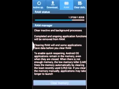 Android - How to clear the memory (RAM) of your phone?