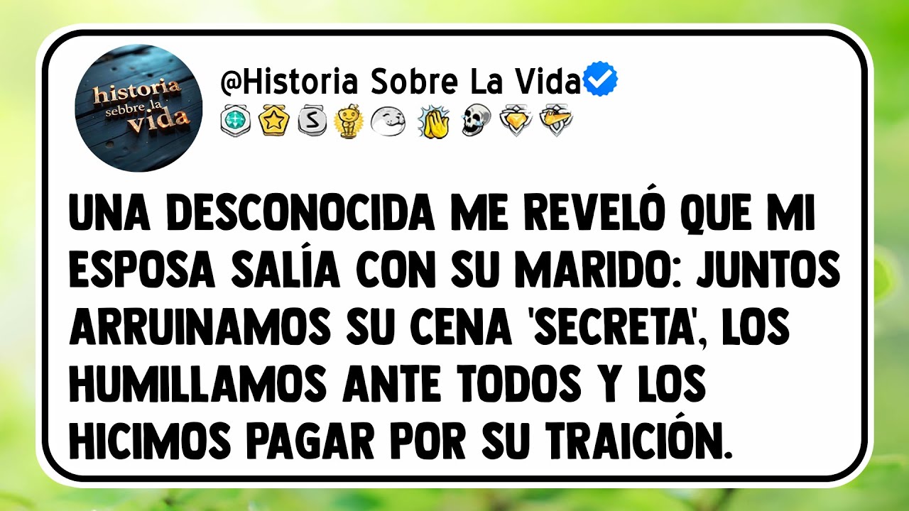 Una desconocida me reveló que mi esposa salía con su marido: Juntos arruinamos su cena 'secreta'...