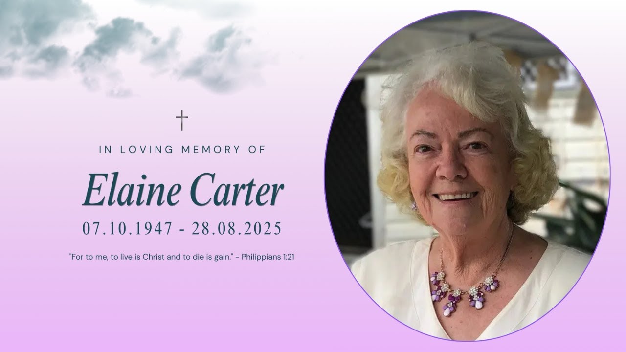 Elaine Carter Funeral Service - YouTube