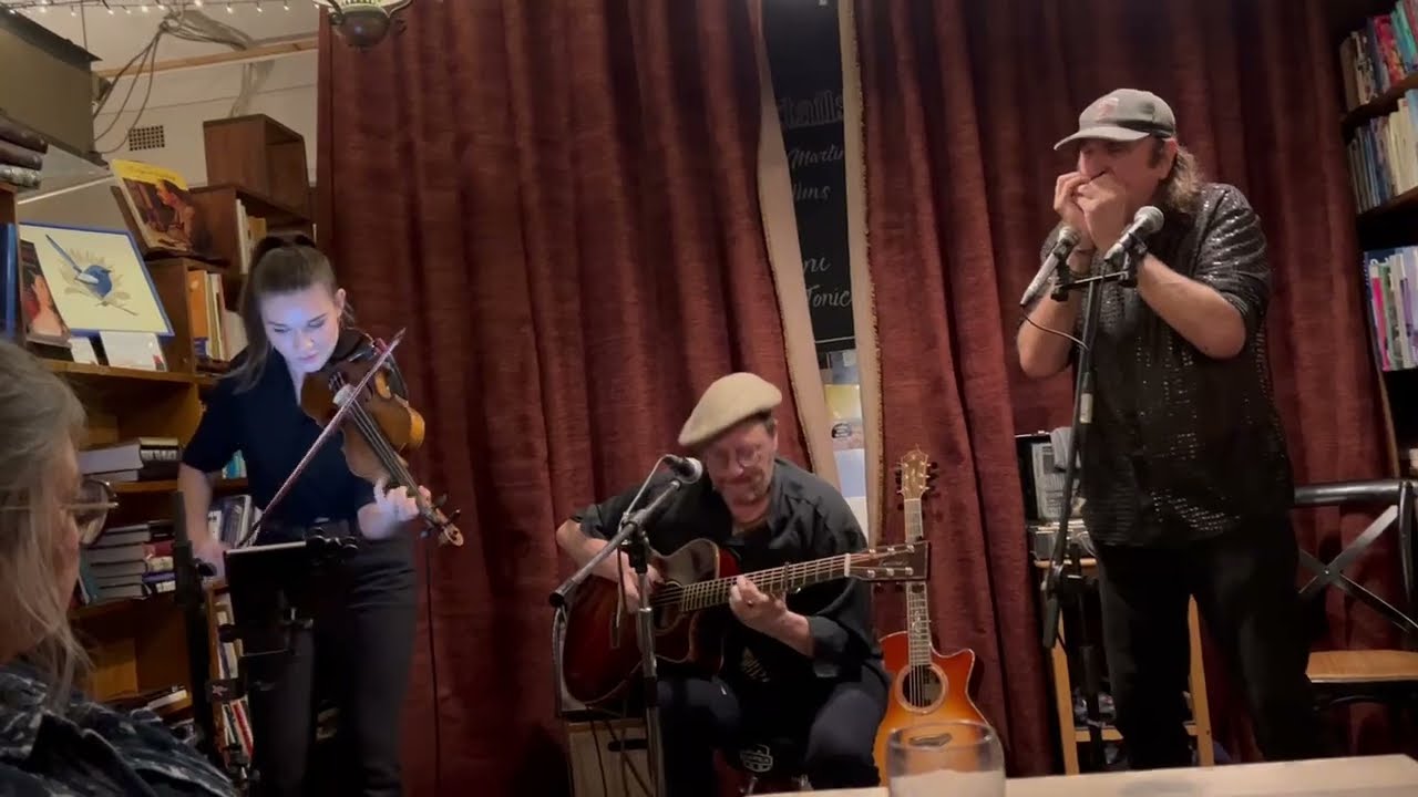 Finishing a gig with “The Miners Song” - on the album “ Secrets. Vows and Lies” 