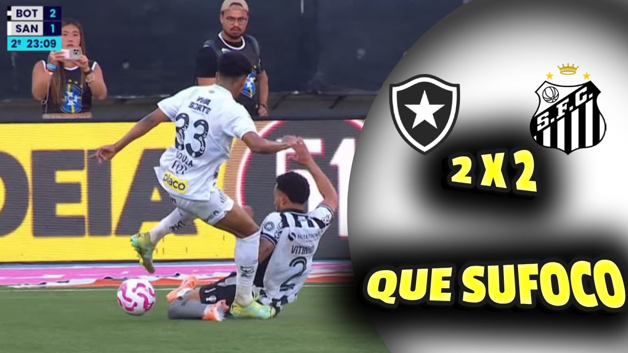 BOTAFOGO 2 X 2 SANTOS CONTRA TUDO E CONTRA TODOS SEMPRE - YouTube