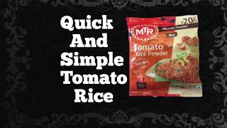 Quick And Simple Tomato Rice