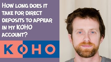 How long does it take for direct deposits to appear in my KOHO account?