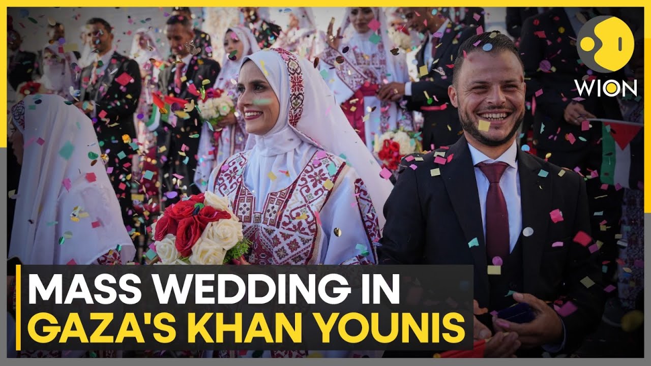 Gaza: Hundreds Gather as 54 Couples Marry in War-Scarred Gaza | WION | World News