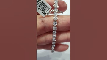 SwissSet diamond line tennis bracelet. 18k white gold nearly 5ct diamonds Ideal-scope tested $21,000