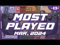 Top 20 most played games on steam deck for march 2024 by hours played