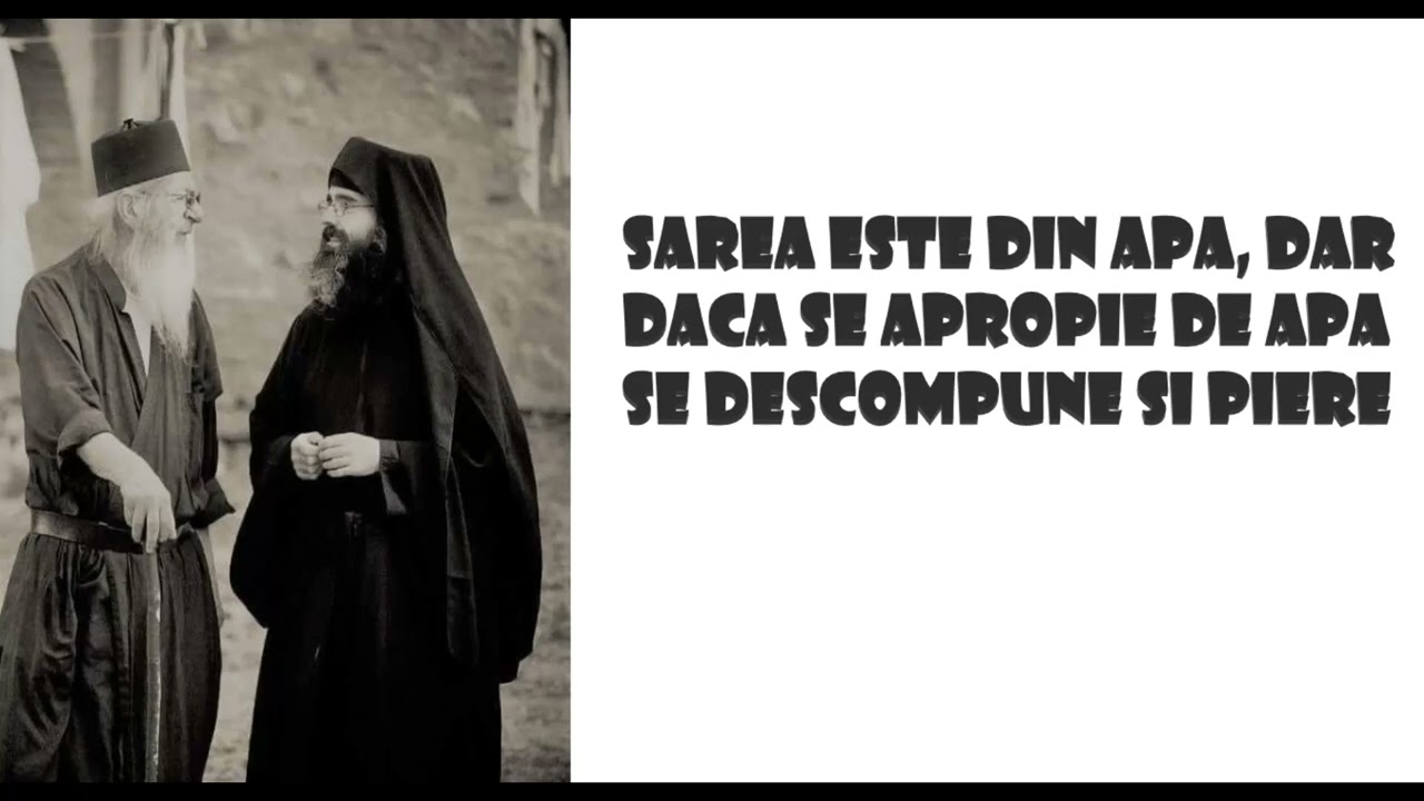 Sarea este din apa, dar daca se apropie de apa se descompune si piere