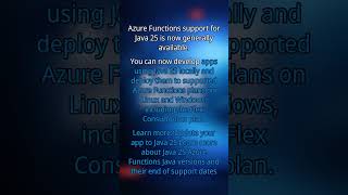 🚀 Azure Functions: Azure Functions support for Java 25 #Shorts