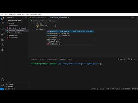 JavaScript for Python People: Variables