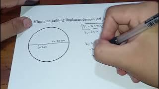 Hitunglah keliling lingkaran dengan jari-jari 20 cm