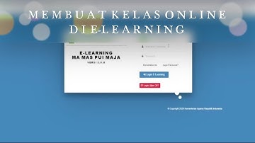 Tutorial  Elearning madrasah cara membuat kelas di e learning #PART 1.
