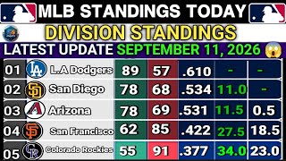  🔵MLB 2026 Today | Major League Baseball Updates [ September 11, 2026] Division Standings & Rankings