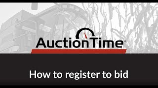How To Register To Bid On AuctionTime