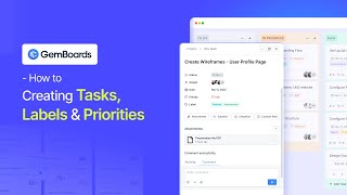 How to Create and Manage Tasks in GemBoards | Labels and Priorities