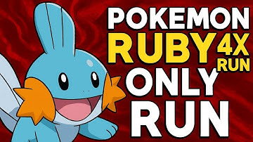 Pokémon Ruby - Mudkip ONLY run 4x Speed (Badge 1 of 8)
