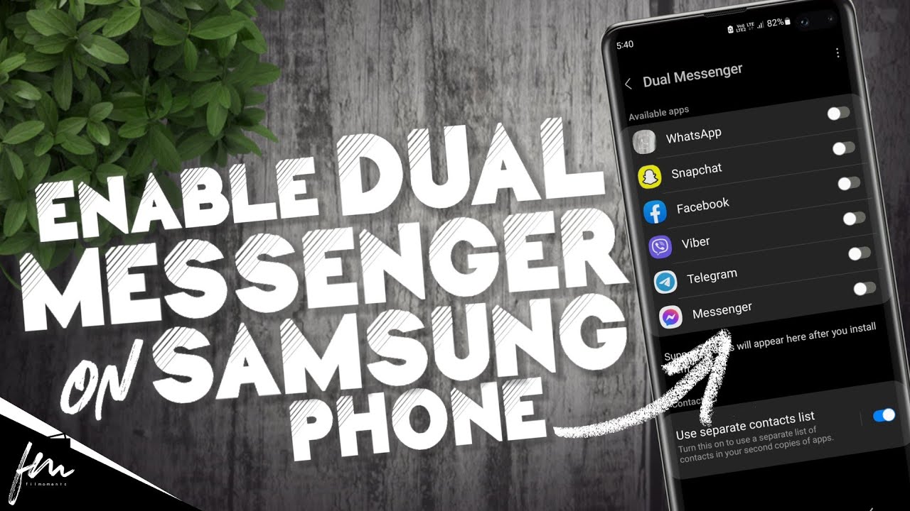 How to set up Dual Messenger on Samsung Galaxy mobile device YouTube