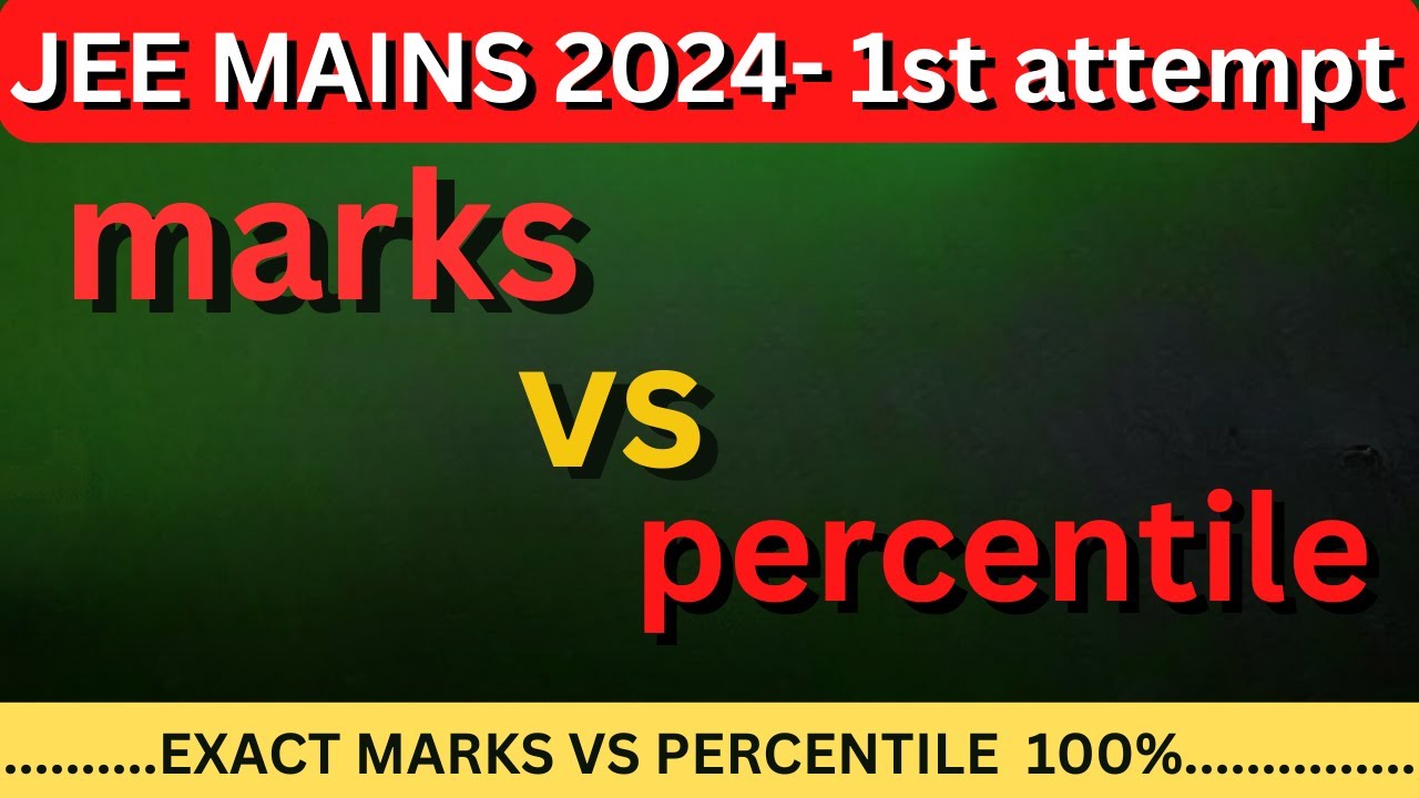 Most Accurate🔥 MARKS VS PERCENTILE | JEE Main 2024 | January Attempt ...