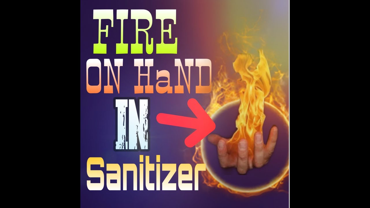 Science experiment with sanitizer🧴🤲.Fire on Hand.