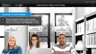 InSight:Determining The Right Audio Strategy in E-learning Instructional Design