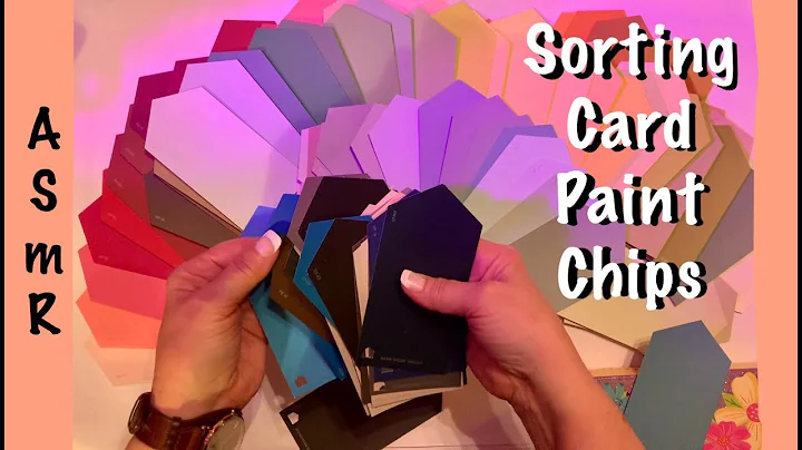 ASMR Request (No talking) Sorting paint chip cards/Card stock sounds