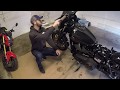 Harley dyna low rider s fxdls  installation de faring tsport avec barres en t biltwell de 12