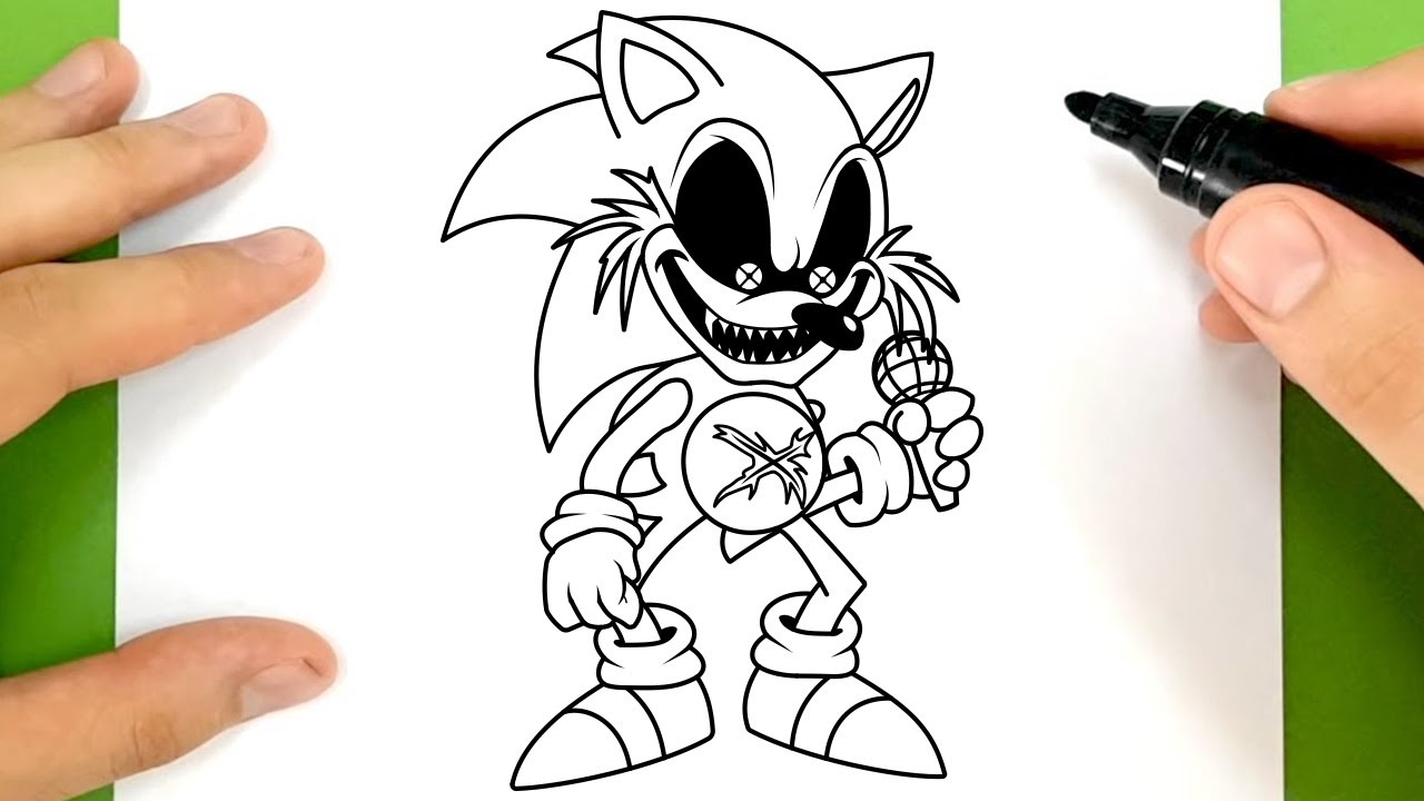 COMO DESENHAR O SONIC EXE ⚡ 