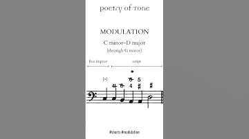 How to modulate from C minor to D major #shorts   #musictheory  #modulation