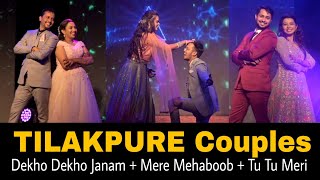 Dekho Dekho Janam   Mere Mehaboob   Tu Tu Meri   Tilakpure Couples| Kunal weds Shivani |Couple Dance