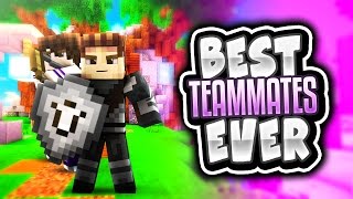 BEST TEAMMATES EVER! (Minecraft MEGA Skywars)