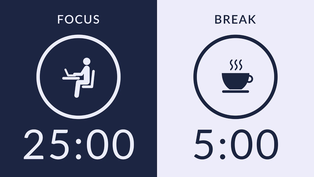25/5 Pomodoro Timer | No Music 🔔 Bell Only | 2-Hour Study With Me for ...
