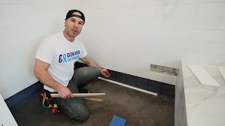 Tile Shower Pan Repair --- Replacing Hot Mop with Pan Liner and Saving Walls screenshot 3