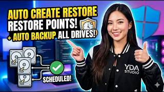 How to Schedule Automatic System Restore Points in Windows (All Drives), automatic data backup