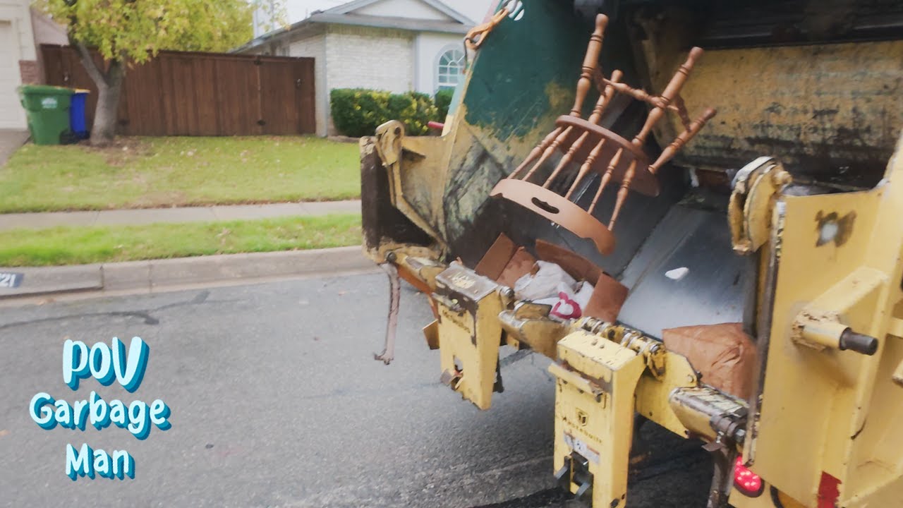 Garbage Truck  Rearloader - Garbage Man POV | 4K Full UHD