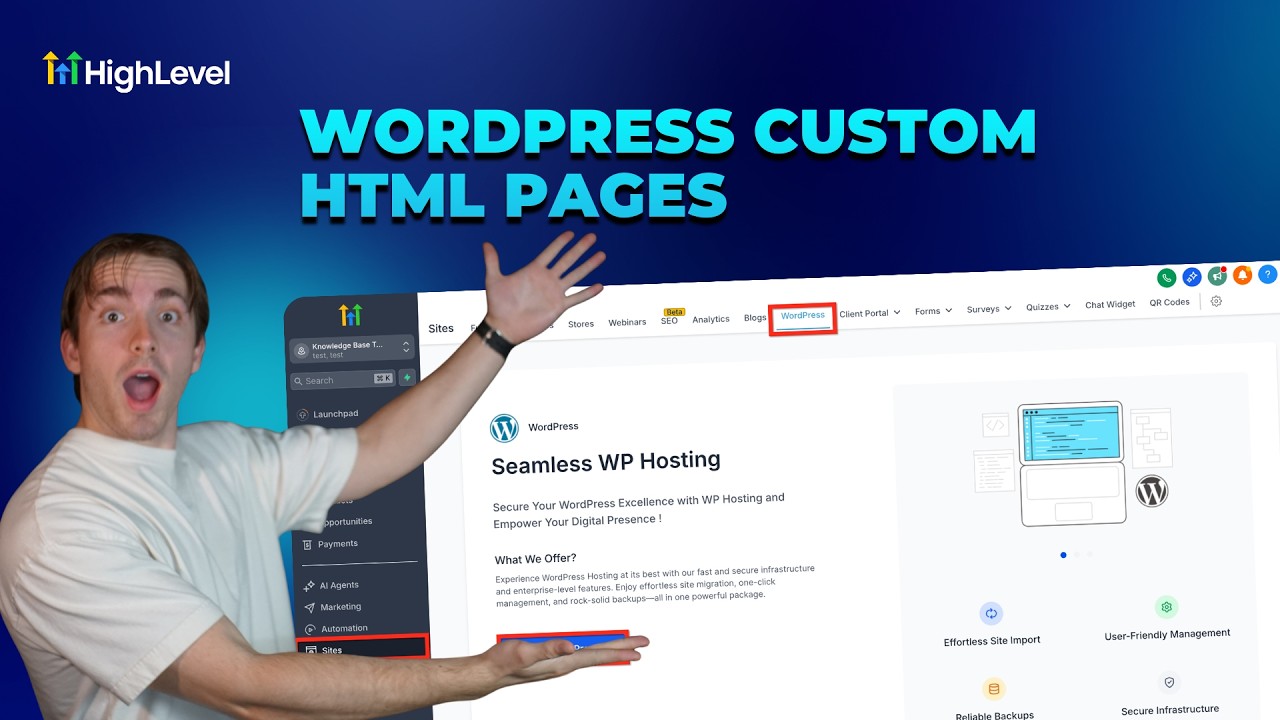 How To Upload Custom HTML Pages in WordPress with HighLevel