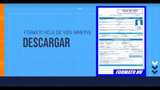 🛑 Descargar formato de hoja de vida minerva 1003 ⭐ GRATIS