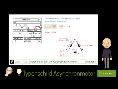 Video: Welche Spezifikationen stehen auf dem Typenschild des Standard-Asynchronmotors?