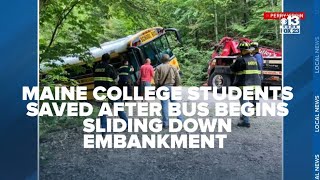 Mainers save Bates College students, bus from falling off embankment in Township C
