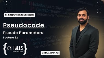 OL Computer (2210) | Pseudocode   | Lecture 22  | Pseudo Parameters  | Paper 2