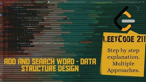 Add and Search Word - Data structure design LeetCode August Challenge