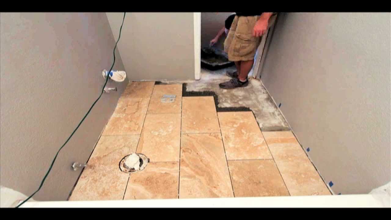 How to Tile a Bathroom in 2 Minutes - YouTube