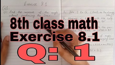 8th Class Math | Unit 8 | Exercise 8.1 Question 1 | Practical Geometry | Sindhtext