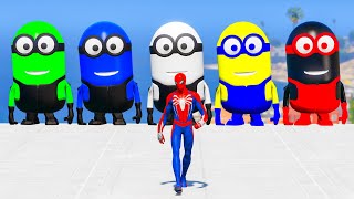 GTA 5 Red Spiderman VS Red/Green Minion! 💥 Ragdolls & Epic Fails 😂 #42