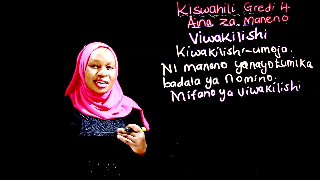 Gredi 4 Kiswahili Mwalimu Rehema - Aina za maneno, viwakilishi
