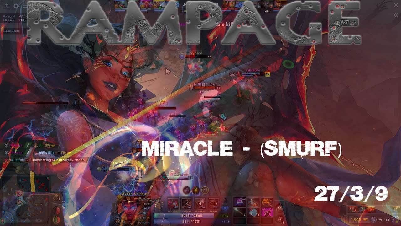 MIRACLE(SMURF) NO MERCY ENEMY TEAM... DOTA STAR BACK? [FULL GAME]
