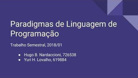Paradigmas da Linguagem de Programação - Python